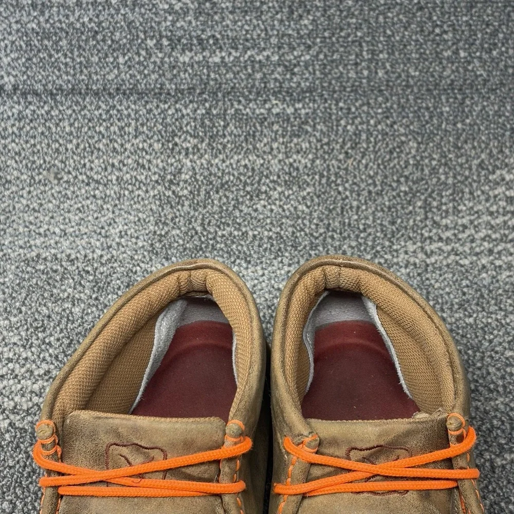 Twisted X MDM0019 Driving Moc Brown Leather Chukka Boots Mens Size 8M Orange